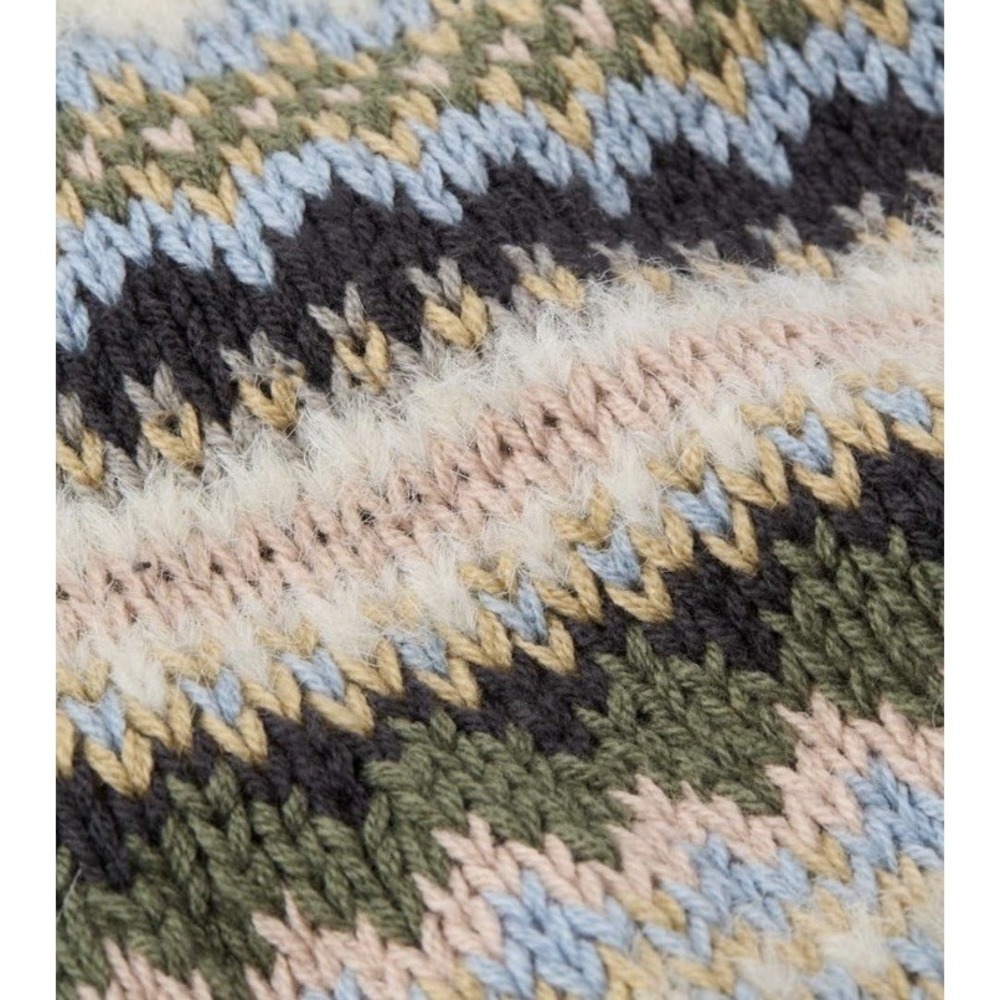 NWT American Eagle XS Festive Feels Sweater Cropped Fair Isle Cozy Mockneck - Picture 3 of 11